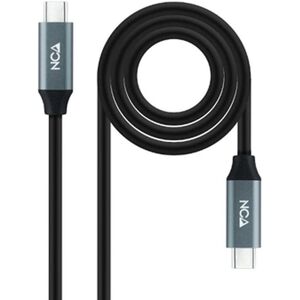 USB-C-kabel NANOCABLE 10.01.4301-L150 Sort 1,5 m 4K Ultra HD