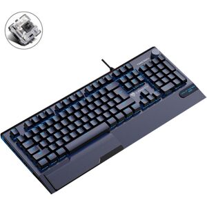 LANGTU K1000 104 Keys Luminous Wired Keyboard, Cable Length: 1.5m(Black Black Shaft Ice Blue Light)