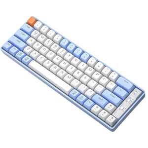 LANGTU GK65 65 Keys Wireless / Bluetooth / Wired Three Model Game Mechanical Keyboard, Cable Length: 1.5m(Sky Blue)