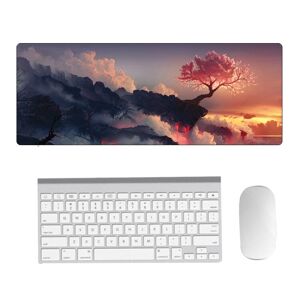 Shoppo Marte Hand-Painted Fantasy Pattern Mouse Pad, Size: 300 x 800 x 1.5mm Not Overlocked(5 Volcanic Tree)