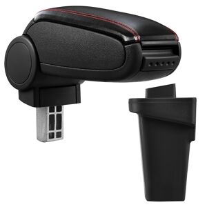 [pro.tec]® Armlæn til Ford Focus Generation 3 (2011-) - kunstlæder - sort med rød søm
