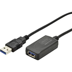 Digitus USB-kabel USB 3.2 Gen1 (USB 3.0) USB-A-hanstik, USB-A-hunstik 5.00 m Sort DA-73104