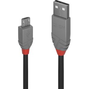 LINDY 2 m USB 2.0 Typ A till Micro-B-kabel Anthra Line (36733)