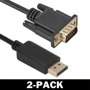 Delivast 1,8 meter DisplayPort til VGA kabel sort