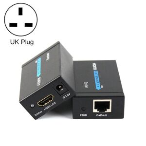 Shoppo Marte HDY-60 HDMI to RJ45 60m Extender Single Network Cable to For HDMI Signal Amplifier(UK Plug)