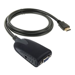Shoppo Marte HDMI Male to VGA Female Adapter With Audio Cable(Black)