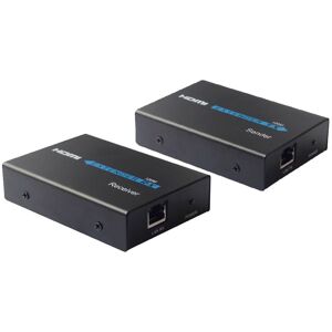 Shoppo Marte HDMI Extender (Receiver & Sender) over Single UTP CAT5e/6 Cable, Transmission Distance: 120m(Black)