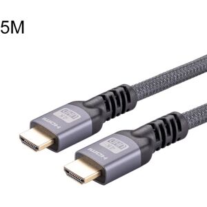 Shoppo Marte HDMI 2.0 Male to HDMI 2.0 Male 4K Ultra-HD Braided Adapter Cable, Cable Length:5m(Grey)