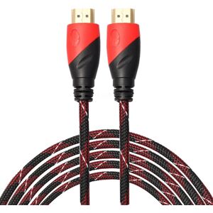 Shoppo Marte 10m HDMI 1.4 Version 1080P Nylon Woven Line Red Black Head HDMI Male to HDMI Male Audio Video Connector Adapter Cable