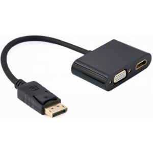 Adapteris Gembird DisplayPort Male - HDMI Female + VGA Female Black