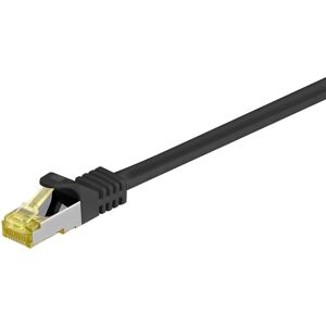 Goobay RJ45 netværkskabel S/FTP (PiMF), 500 MHz, med CAT 7 råkabel, sort, 15 m