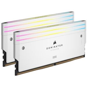 RAM-minne - CORSAIR - Dominator Titanium RGB DDR5 - 32GB 2x16GB DIMM - 6000MT/s - Intel XMP 3.0 - 1.40V - Vit (CMP32GX5M2B6000C