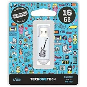 USB-stik Tech One Tech Be Original Crazy Black Guitar 16 GB