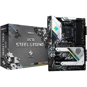 ASRock X570 Steel Legend 90-MXBAR0-A0UAYZ bundkort (AM4; 4x DDR4 DIMM; ATX; Quad CrossFireX)