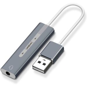 INF Eksternt lydkort USB 2.0 til 3.5 mm adapter til hovedtelefoner