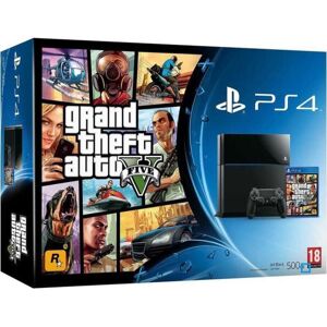 SONY PLAYSTATION 4 500GB + GTA 5 (ps4) ( brugt, god stand )