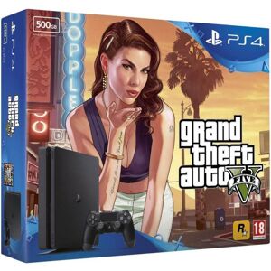 PS4 Slim 500 GO+ GTA 5 (PlayStation 4) (brugt, god stand)