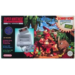 Super Nintendo Console incl Donkey Kong Country SCN (BRUGT VARE)