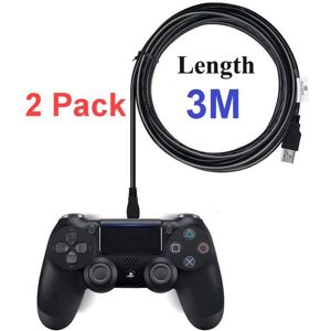 M Kabel 2-Pack 3M PS4 / Playstation 4  Laddkabel För handkontroll