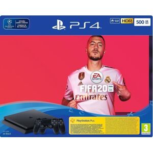 Sony PlayStation 4 Slim 1000GB FIFA 20 bundel + 2 controllere   Renoveret