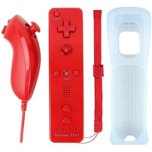 Teknikproffset Remote Plus + Nunchuck till Wii-Wii U, Röd