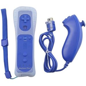 Teknikproffset Remote Plus + Nunchuck till Wii-Wii U, Mörkblå