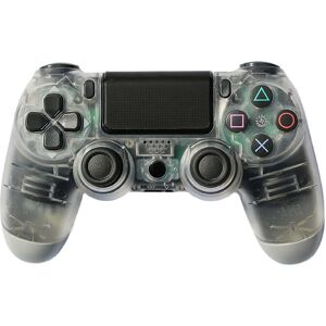 BayOne PS4 Controller DoubleShock til Playstation 4 Wireless - Gennemsigtig hvid