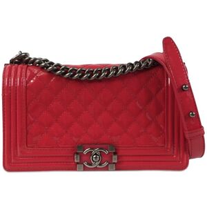 Pre-owned Chanel Medium Patent Boy Flap Pink