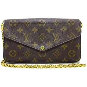 Pre-owned Louis Vuitton Monogram Pochette Felicie Brown