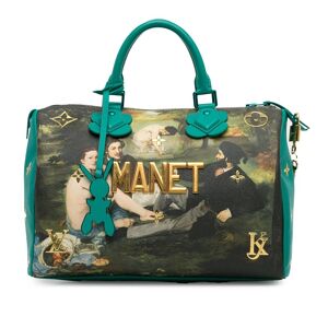 Pre-owned Louis Vuitton x Jeff Koons Masters Collection Manet Speedy 30 Green