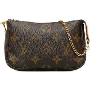 Pre-owned Louis Vuitton Monogram Mini Pochette Accessoires Brown