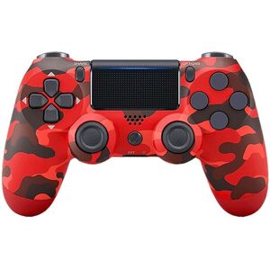 MediaTronixs Wireless Bluetooth Game Controller For PS4 Playstation 4 Dual Vibration Gamepad Camouflage Red