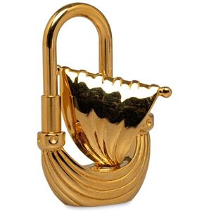 Pre-owned Hermes L’Air De Paris Sailing Boat Cadena Lock Charm Gold