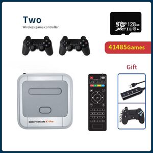 High Discount Super Console X Pro S905X HD WiFi-udgang Mini TV-afspiller til PSP/PS1/N64/DC-spil Dual System Indbygget 50.000+ spil SX PRO 128G-706W-2