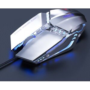 iMICE T80 7 Keys 3200 DPI Macro Programming Mechanical Gaming Wired Mouse, Cable Length: 1.8m(Silver Gray)