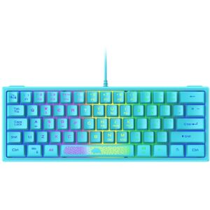 ZIYOU LANG K61 62 Keys RGB Lighting Mini Gaming Wired Keyboard, Cable Length:1.5m(Blue)