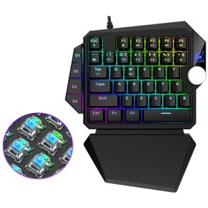 ZIYOU LANG K5 39 Keys RGB Mechanical Gaming Keyboard For PS4, Cable Length: 1.5m(Black Green Shaft)