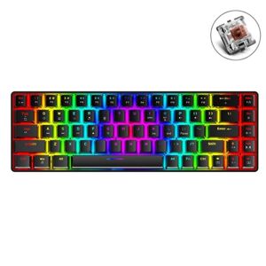 Shoppo Marte T8 68 Keys Mechanical Gaming Keyboard RGB Backlit Wired Keyboard, Cable Length:1.6m(Black Tea Shaft)