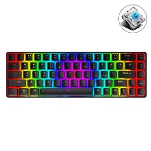 Shoppo Marte T8 68 Keys Mechanical Gaming Keyboard RGB Backlit Wired Keyboard, Cable Length:1.6m(Black Green Shaft)