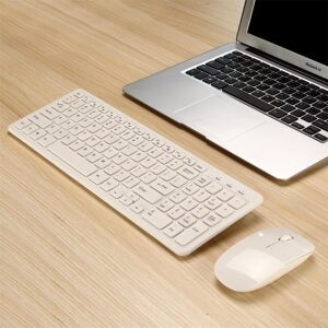 Shoppo Marte MLD-568 Office Gaming Mute Wireless Mouse Keyboard Set(White)