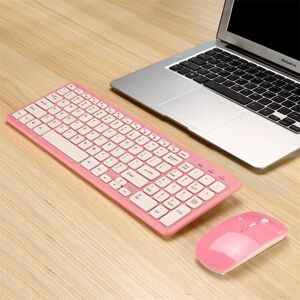 Shoppo Marte MLD-568 Office Gaming Mute Wireless Mouse Keyboard Set(Pink)