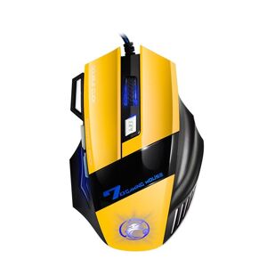 IMICE X7 2400 DPI 7-Key Wired Gaming Mouse with Colorful Breathing Light, Cable Length: 1.8m(Sunset Yellow E-commerce Version)