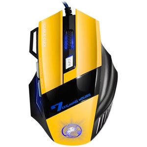 IMICE X7 2400 DPI 7-Key Wired Gaming Mouse with Colorful Breathing Light, Cable Length: 1.8m(Sunset Yellow Color Box Version)