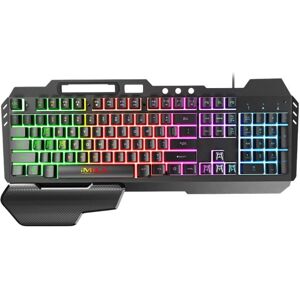 IMICE GK-700 104 Keys Metal Backlit Gaming Wired Suspended Illuminated Keyboard With Hand Rest, Cable Length: 1.5m(Black)