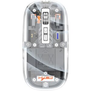 HXSJ T900 Transparent Magnet Three-mode Wireless Gaming Mouse(Grey)