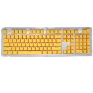 HXSJ P9 104 Keys PBT Color Mechanical Keyboard Keycaps(Yellow)