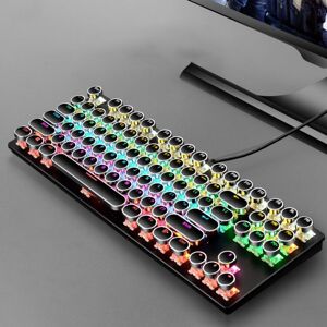 Shoppo Marte FOREV FV-301 Punk 87-keys Blue Axis Mechanical Gaming Keyboard, Cable Length: 1.6m(Black)