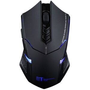 Shoppo Marte ET X-08 7-keys 2400DPI 2.4G Wireless Mute Gaming Mouse with USB Receiver & Colorful Backlight (Black)