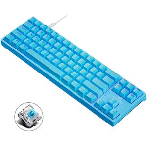 Dark Alien K710 71 Keys Glowing Game Wired Keyboard, Cable Length: 1.8m, Color: Blue Green Shaft