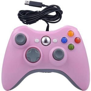 High Discount For XBOX 360 Console And PC USB Dual Vibration Wired Gamepad(Pink)